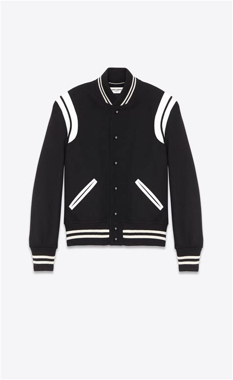 ysl teddy offwhite|ysl teddy jackets for men.